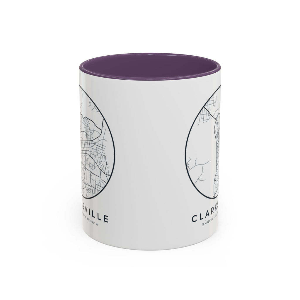 Clarksville Street Map Accent Mug