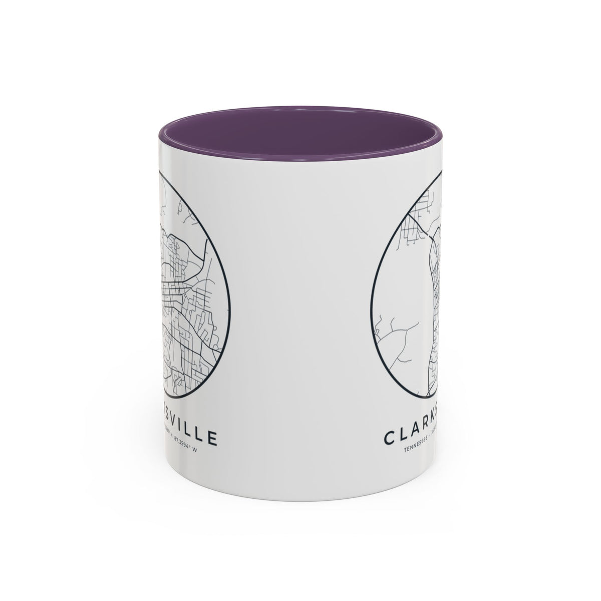 Clarksville Street Map Accent Mug