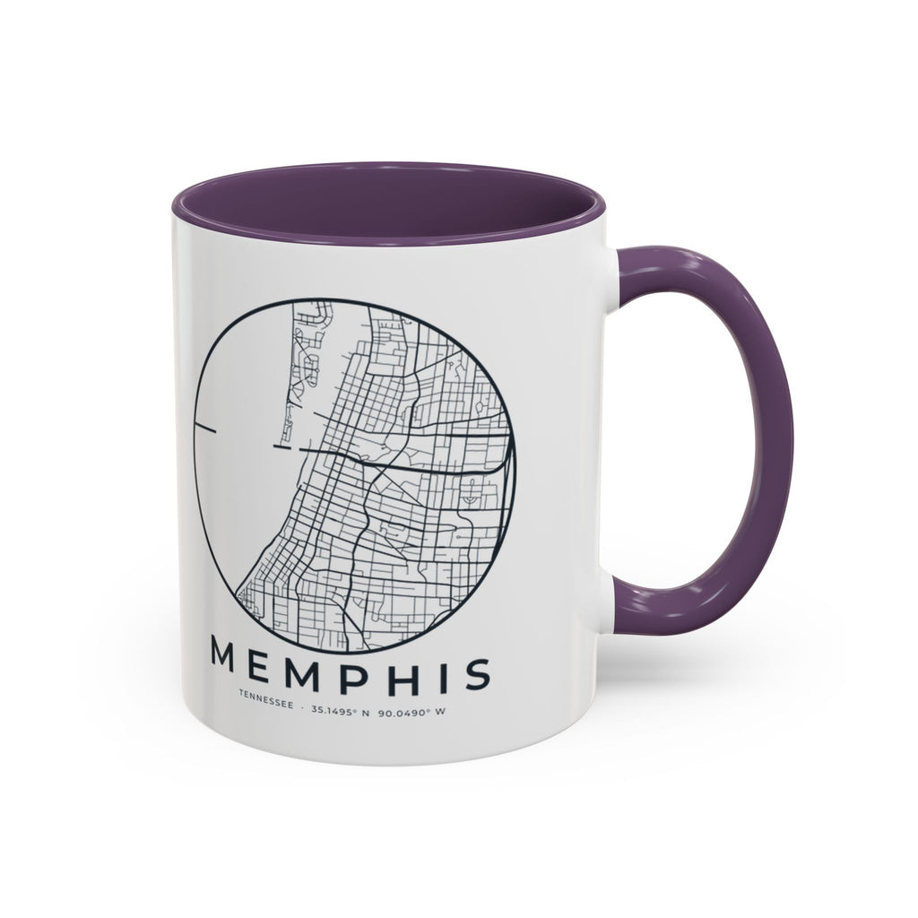 Memphis Street Map Accent Mug