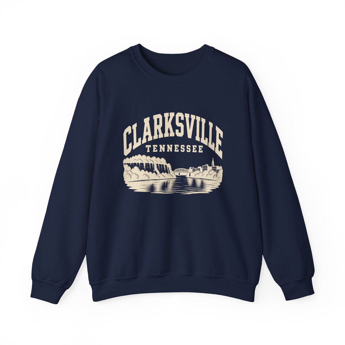 Clarksville Vintage Varsity Crewneck Sweatshirt