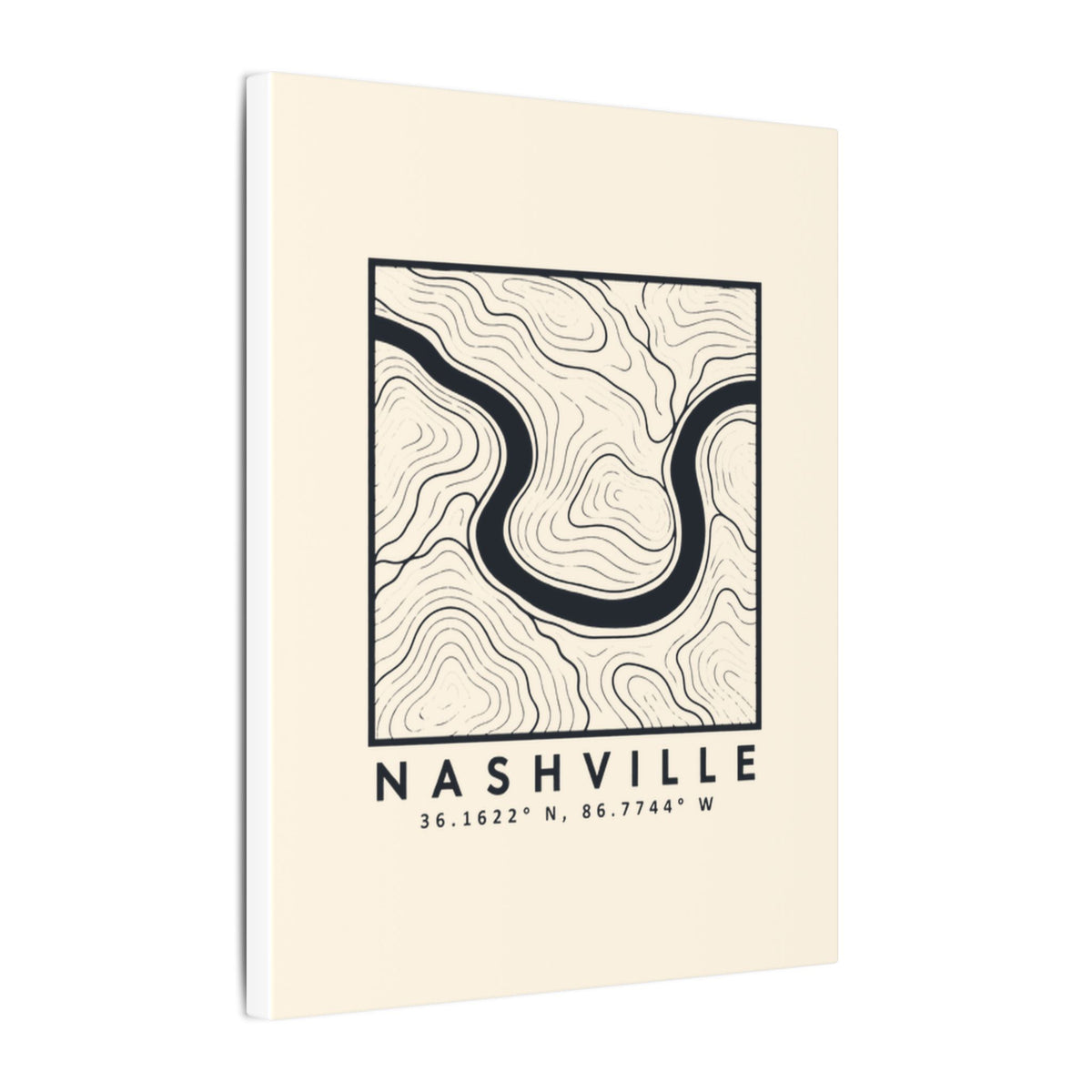 Nashville Topo Map Canvas Print