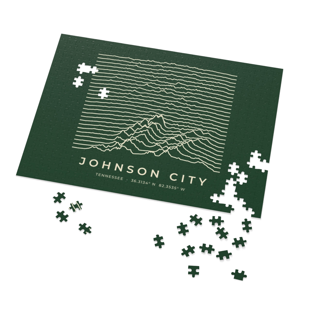 Johnson City Ridgeline Puzzle (Forest Green)