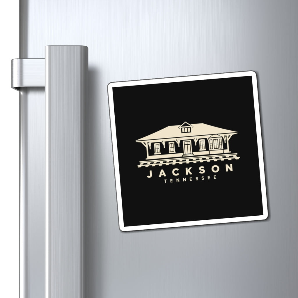 Jackson Train Depot Magnet (Black)