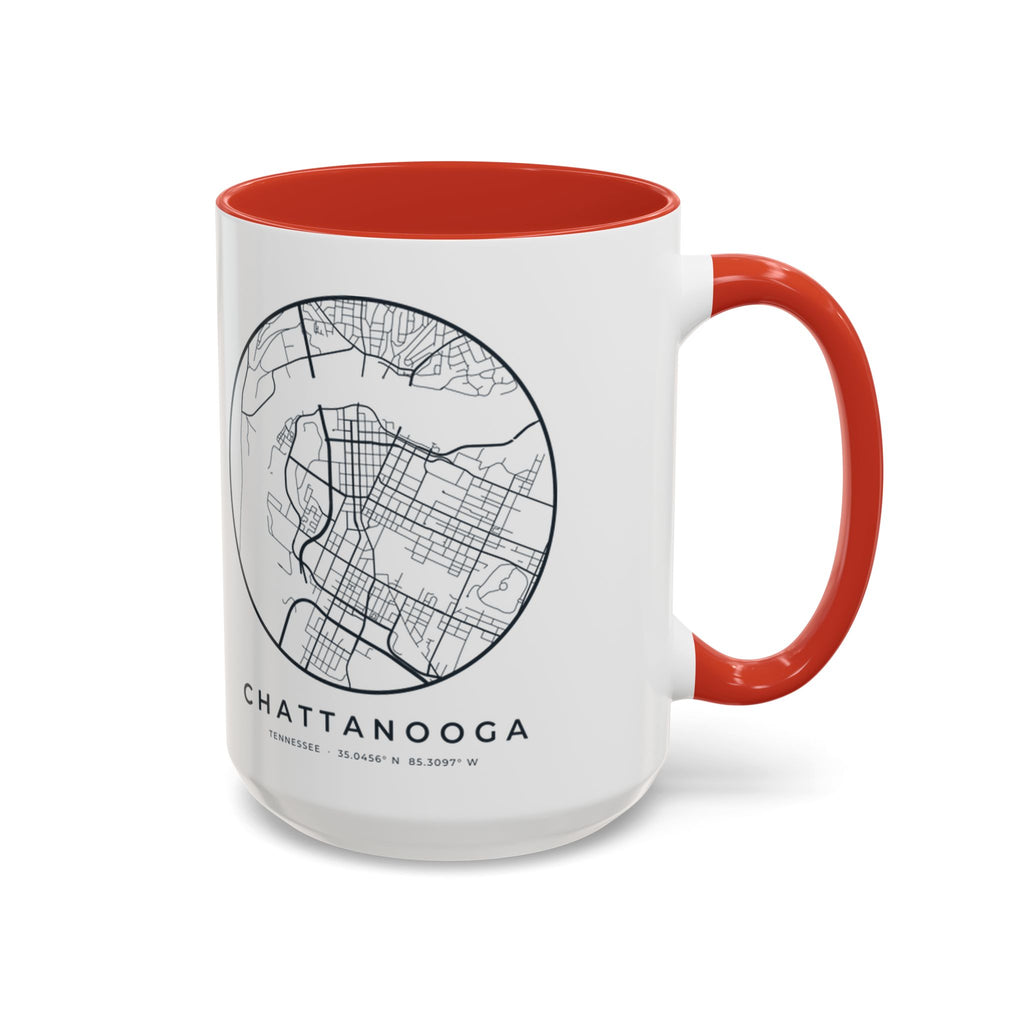 Chattanooga Street Map Accent Mug
