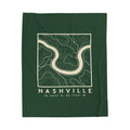 Nashville Topo Map Blanket (Forest Green)