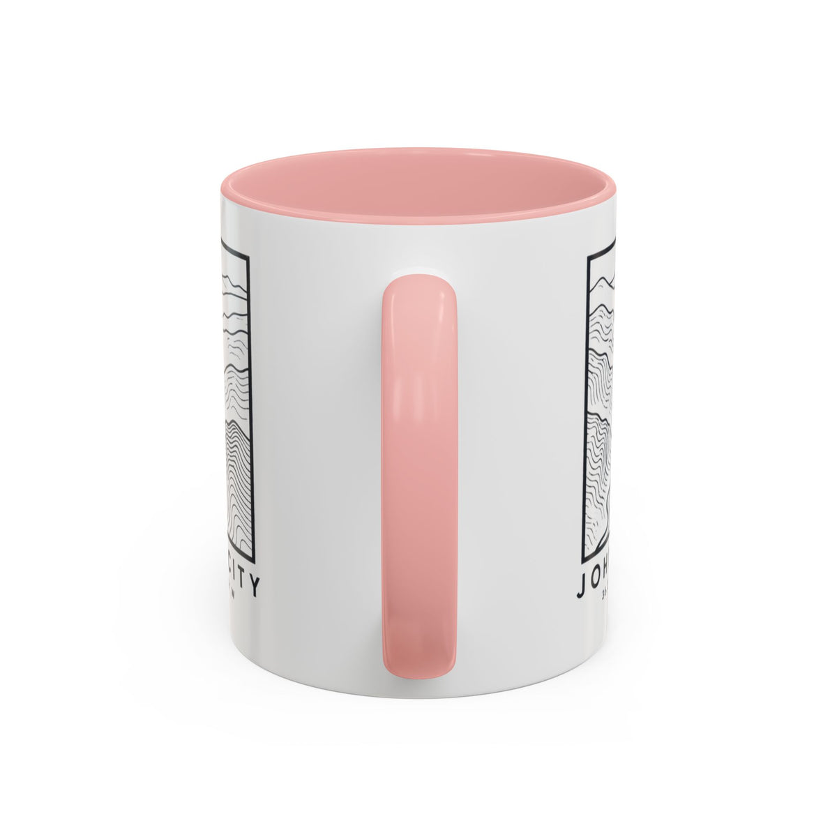Johnson City Topo Map Accent Mug