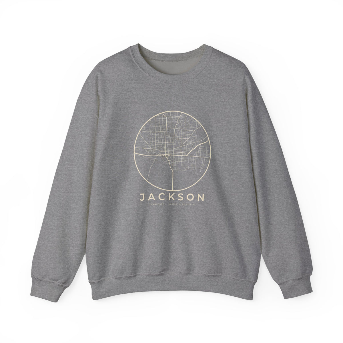 Jackson Street Map Crewneck Sweatshirt