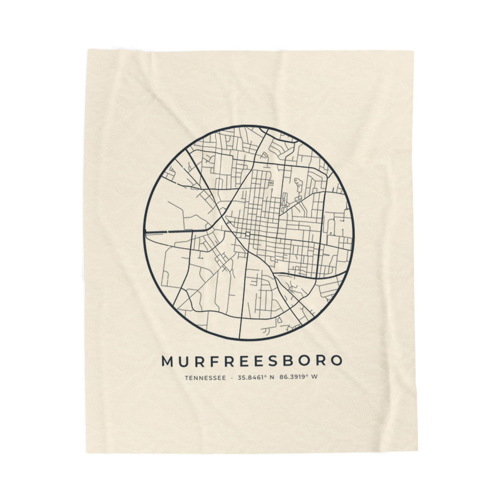 Murfreesboro Street Map Blanket