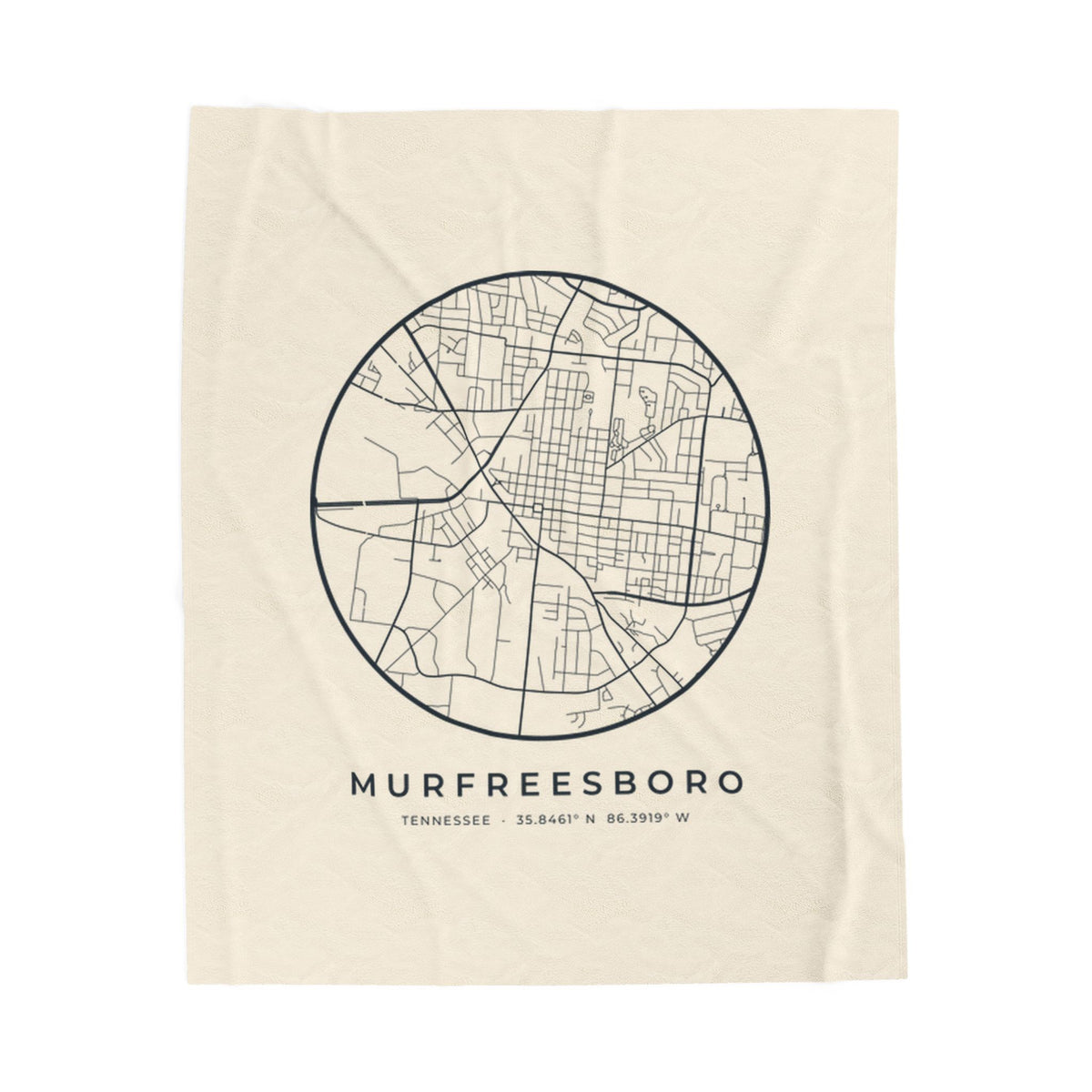 Murfreesboro Street Map Blanket