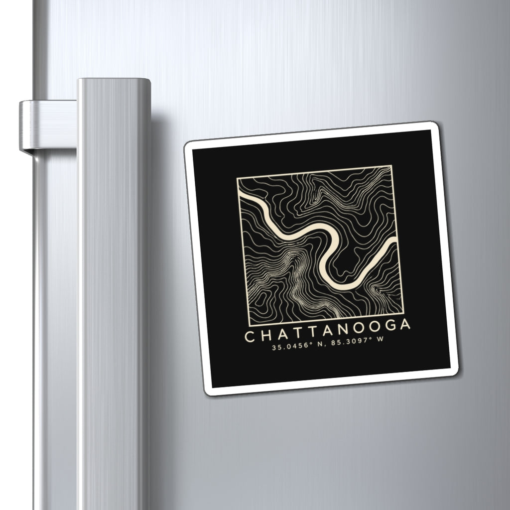 Chattanooga Topo Map Magnet (Black)