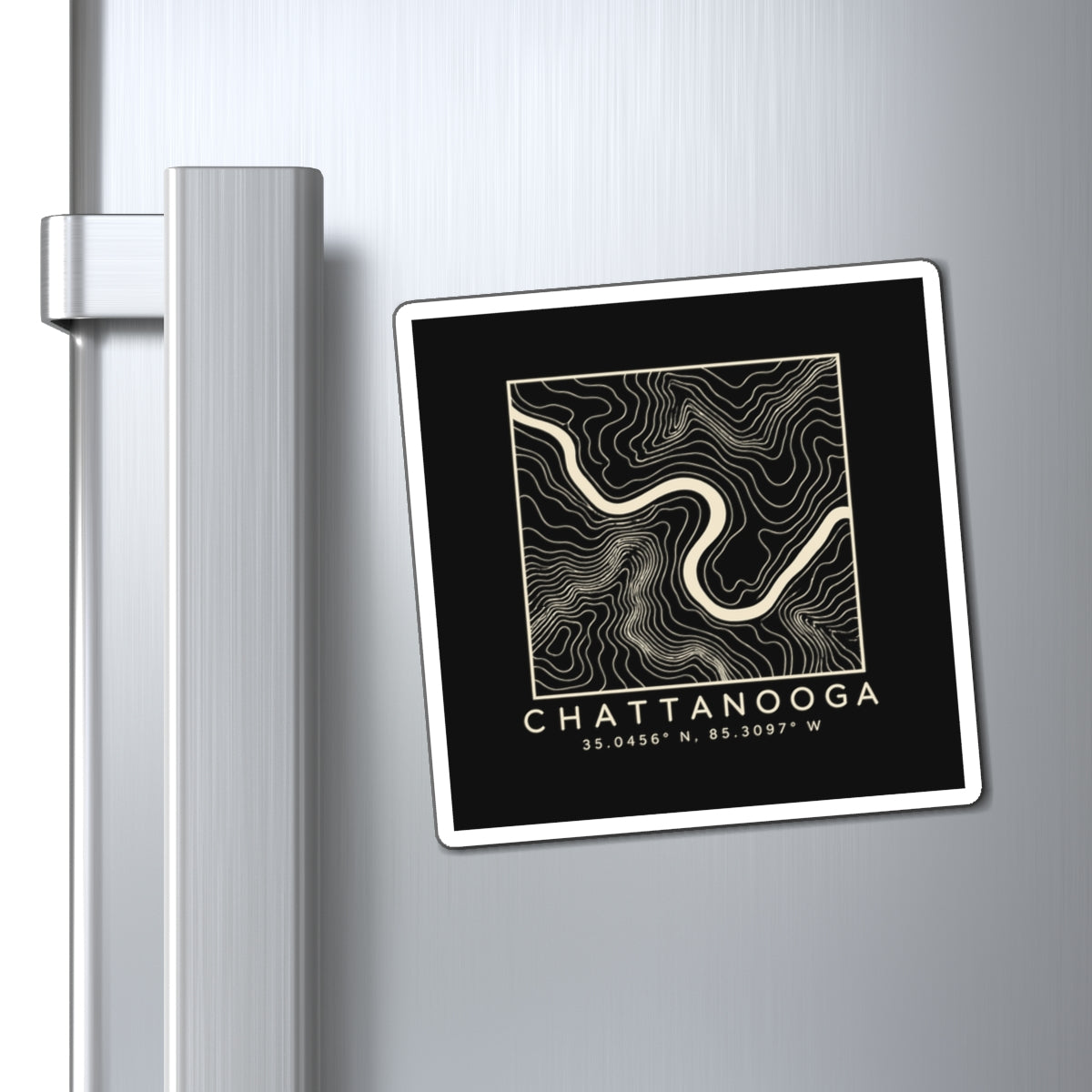 Chattanooga Topo Map Magnet (Black)