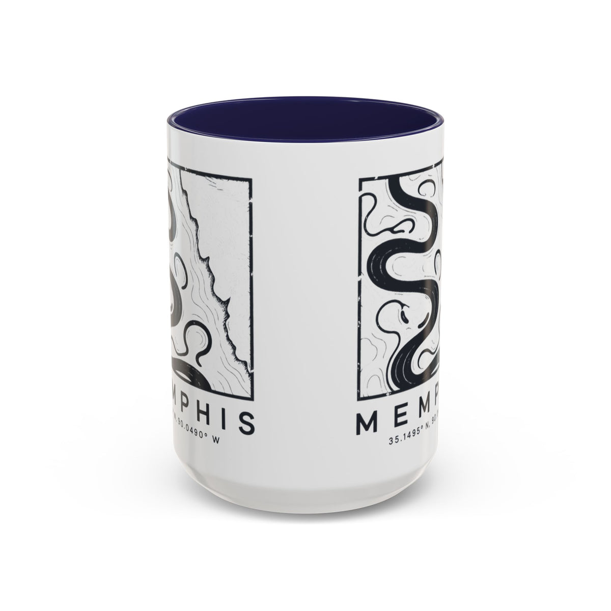 Memphis Topo Map Accent Mug