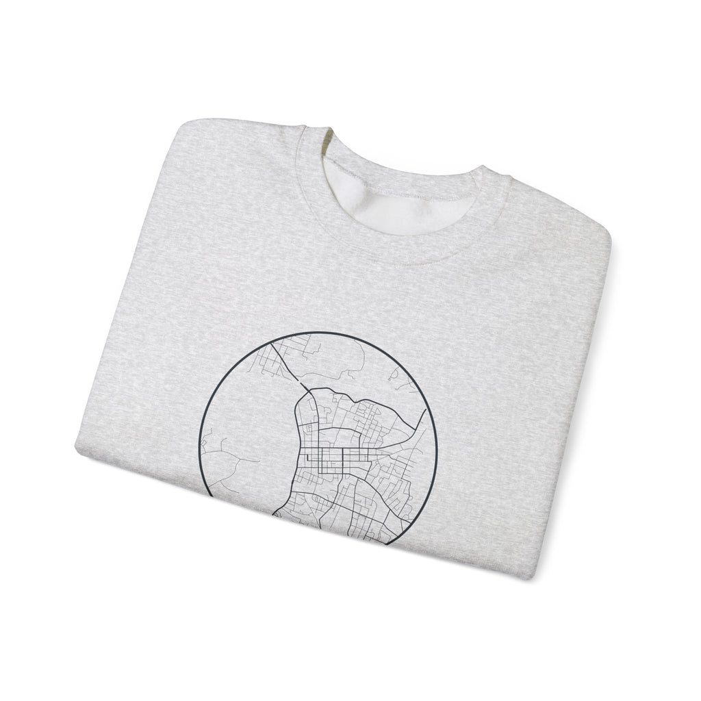Clarksville Street Map Crewneck Sweatshirt