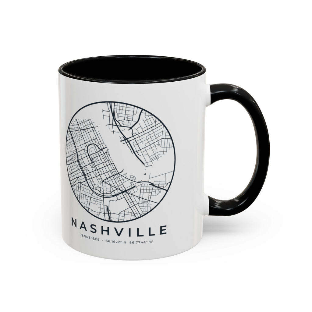 Nashville Street Map Accent Mug