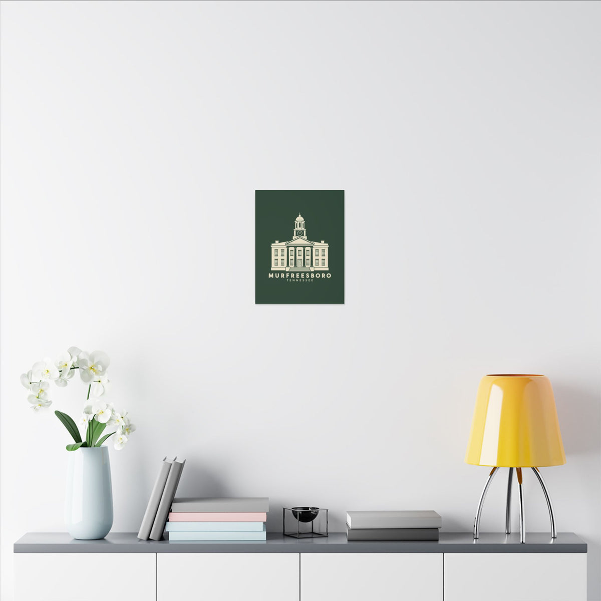 Murfreesboro Rutherford County Courthouse Canvas Print (Forest Green)