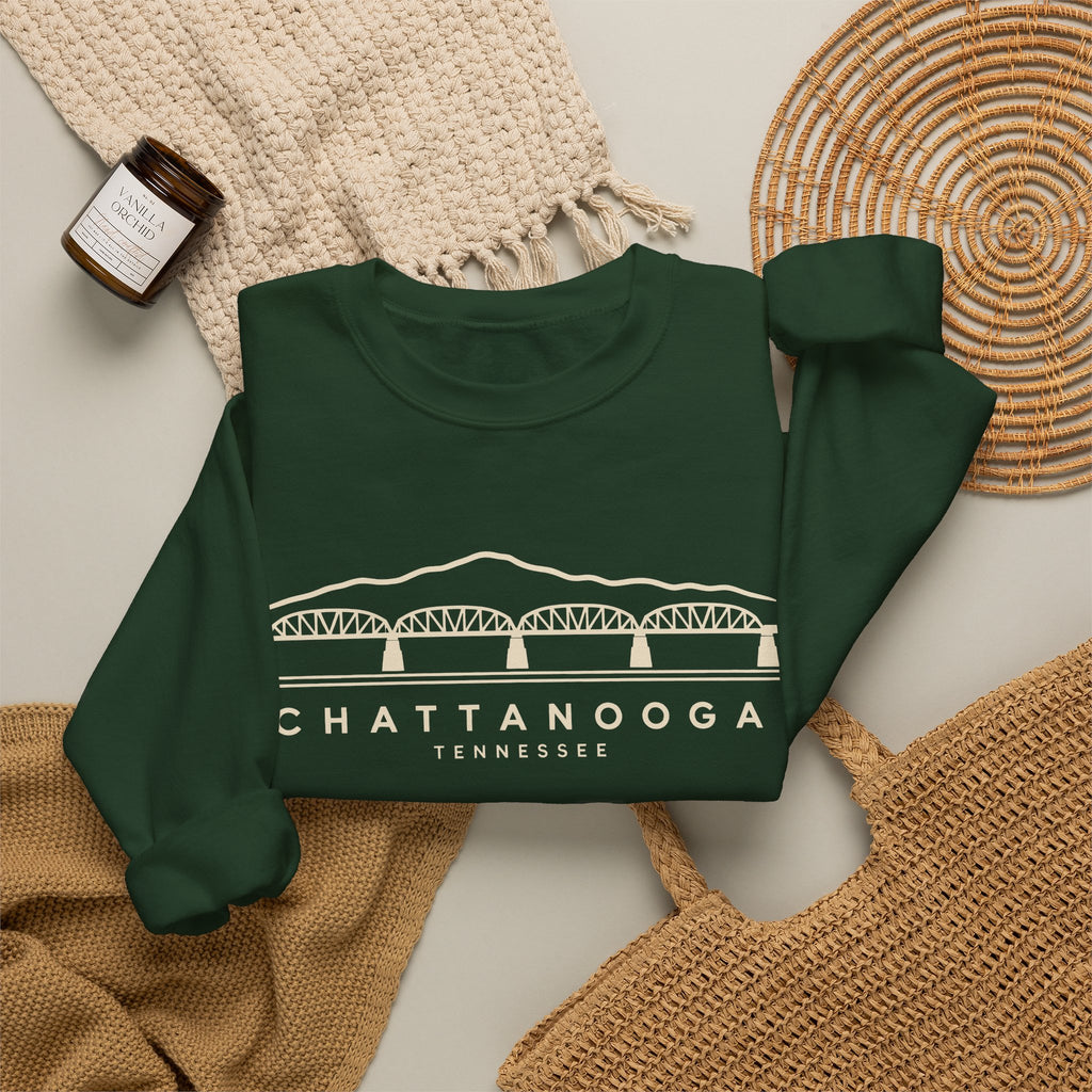 Chattanooga Walnut Street Bridge Crewneck Sweatshirt
