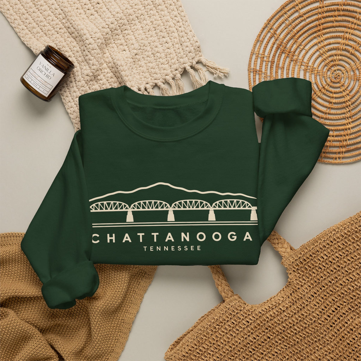 Chattanooga Walnut Street Bridge Crewneck Sweatshirt