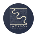 Jackson Topo Map Sticker (Navy)