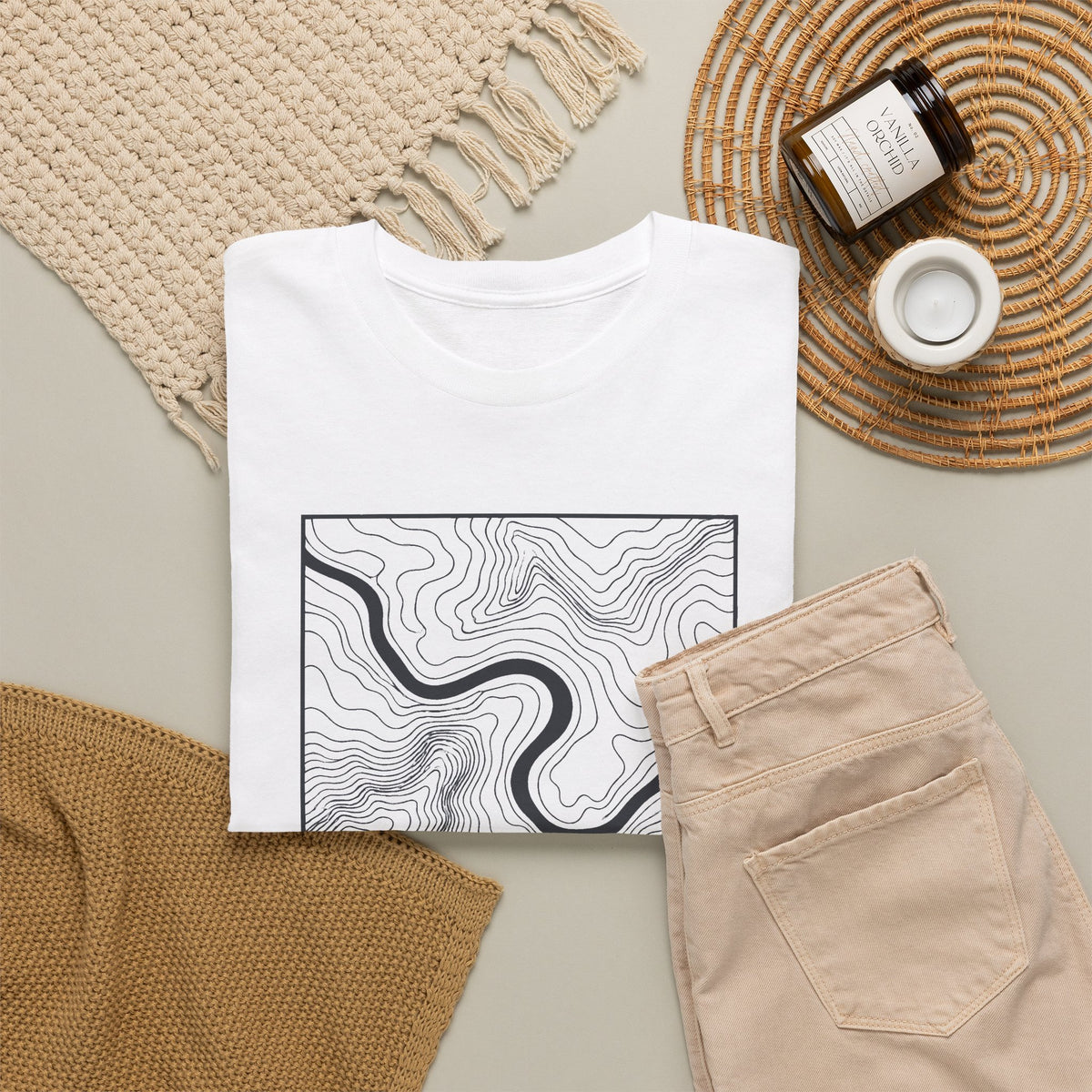 Chattanooga Topo Map T-Shirt