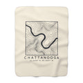 Chattanooga Topo Map Sherpa Blanket