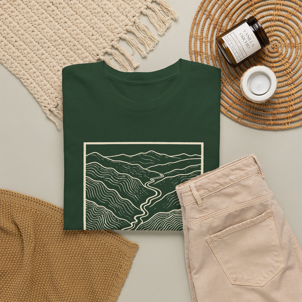Johnson City Topo Map T-Shirt