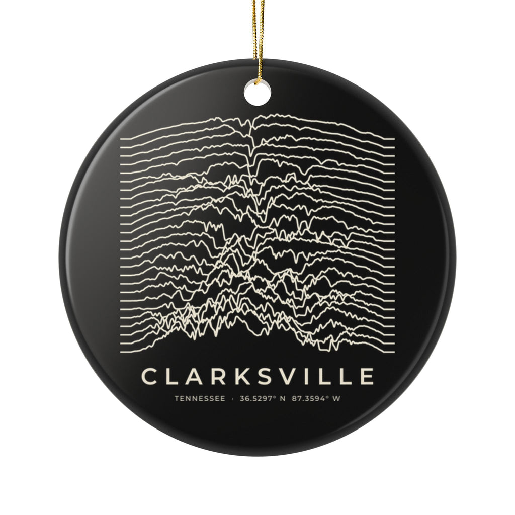 Clarksville Ridgeline Ornament (Black)