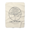 Jackson Street Map Sherpa Blanket