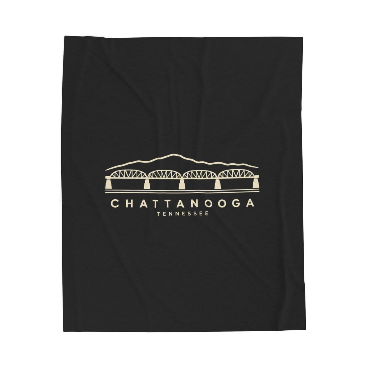 Chattanooga Walnut Street Bridge Blanket (Black)