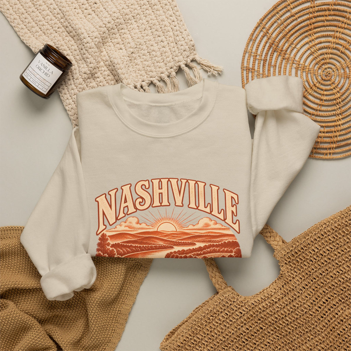 Nashville Engraved Valley Crewneck Sweatshirt