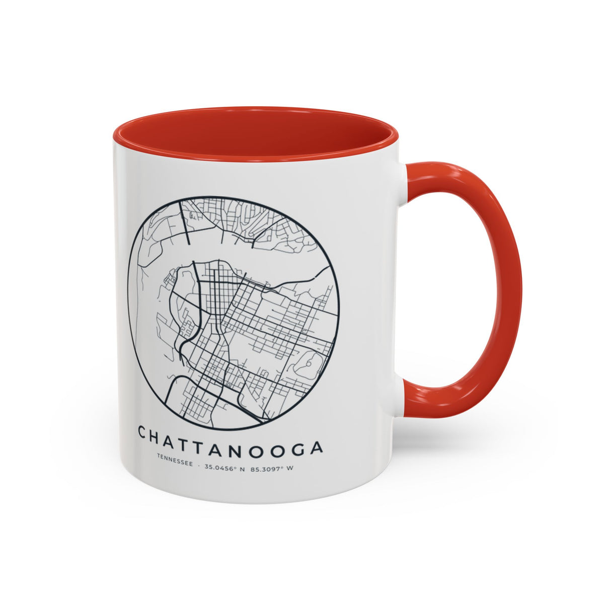 Chattanooga Street Map Accent Mug