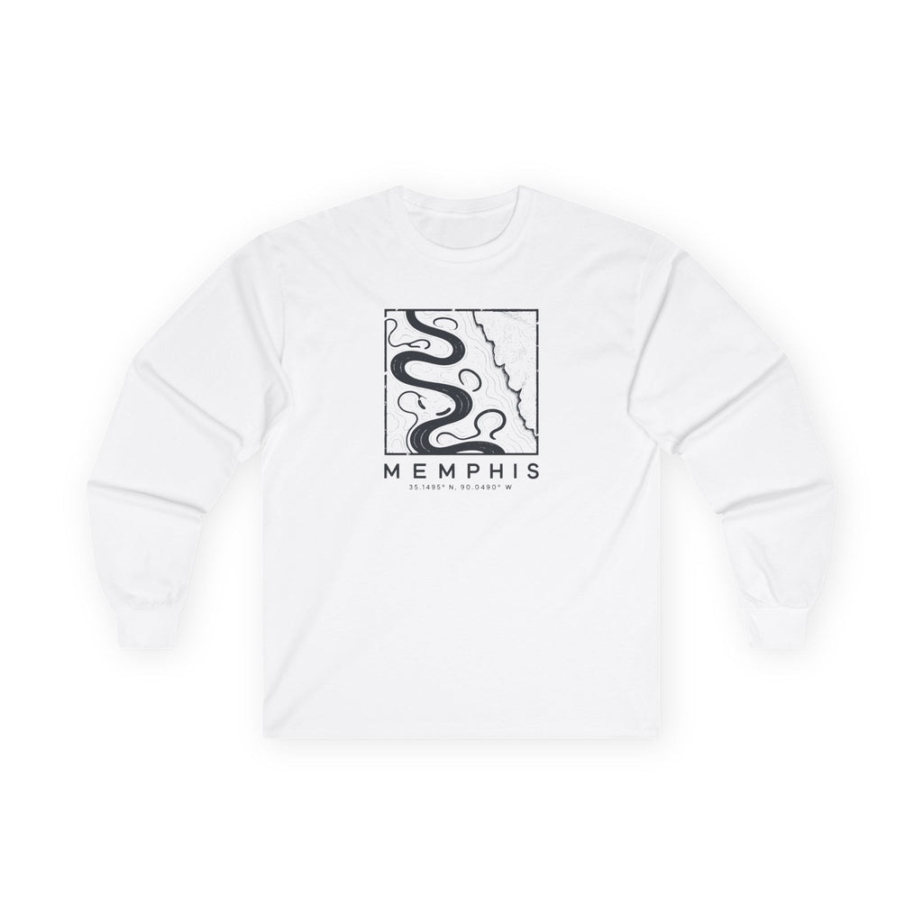 Memphis Topo Map Long Sleeve T-Shirt