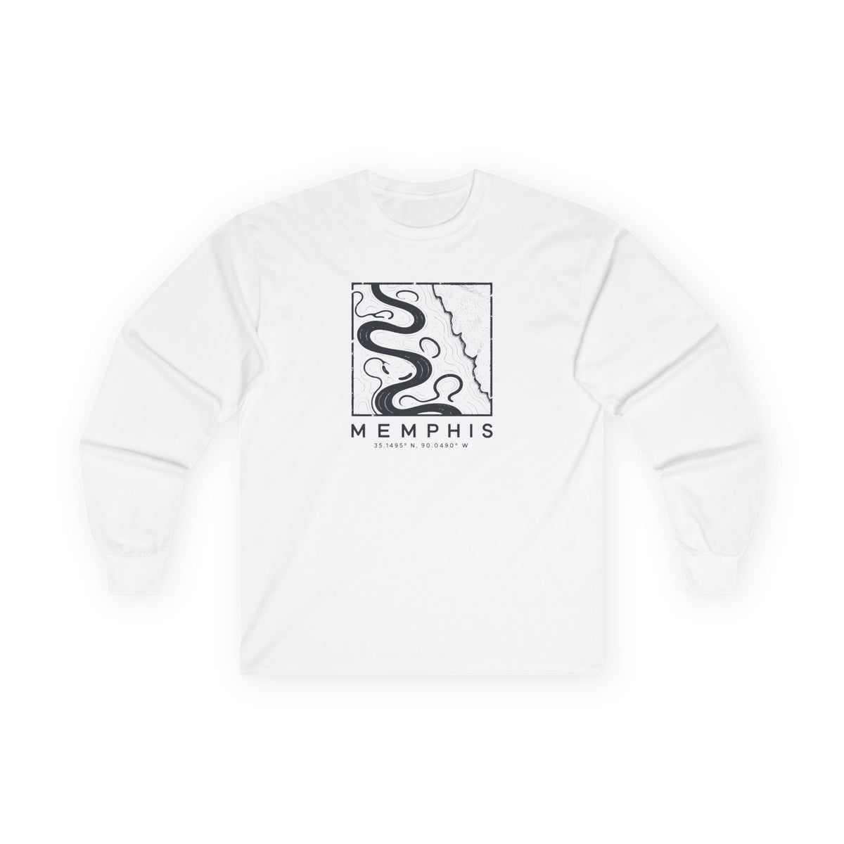 Memphis Topo Map Long Sleeve T-Shirt