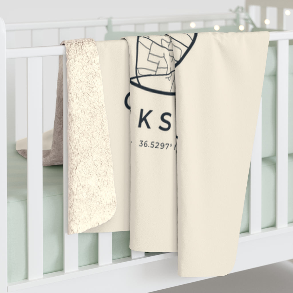 Clarksville Street Map Sherpa Blanket