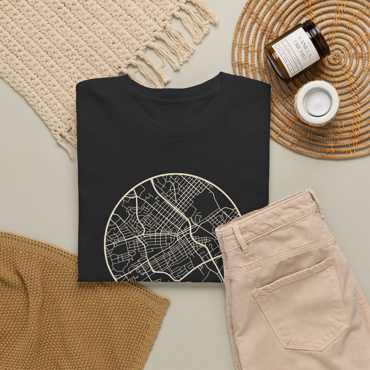 Johnson City Street Map T-Shirt
