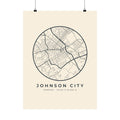 Johnson City Street Map Poster
