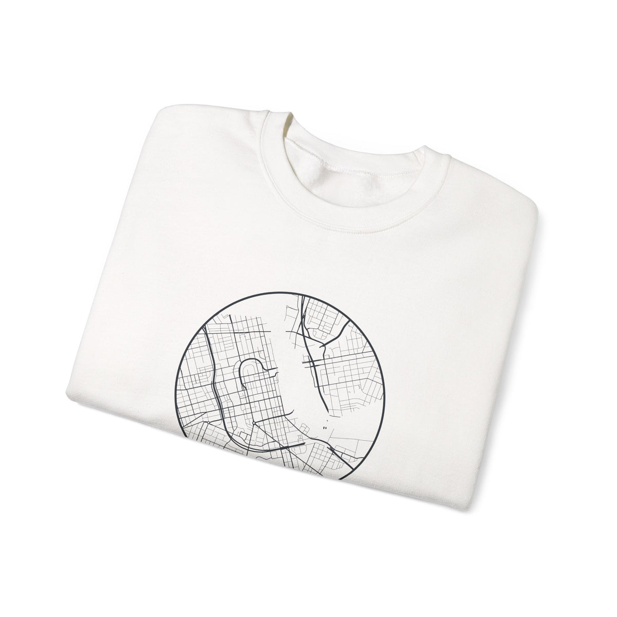 Nashville Street Map Crewneck Sweatshirt