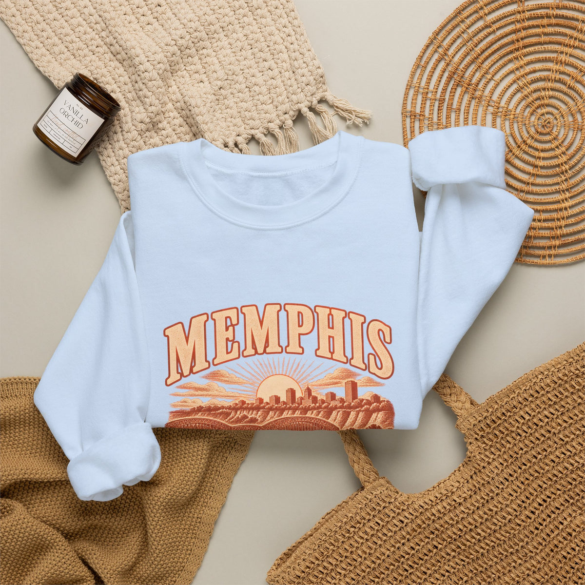 Memphis Engraved Valley Crewneck Sweatshirt