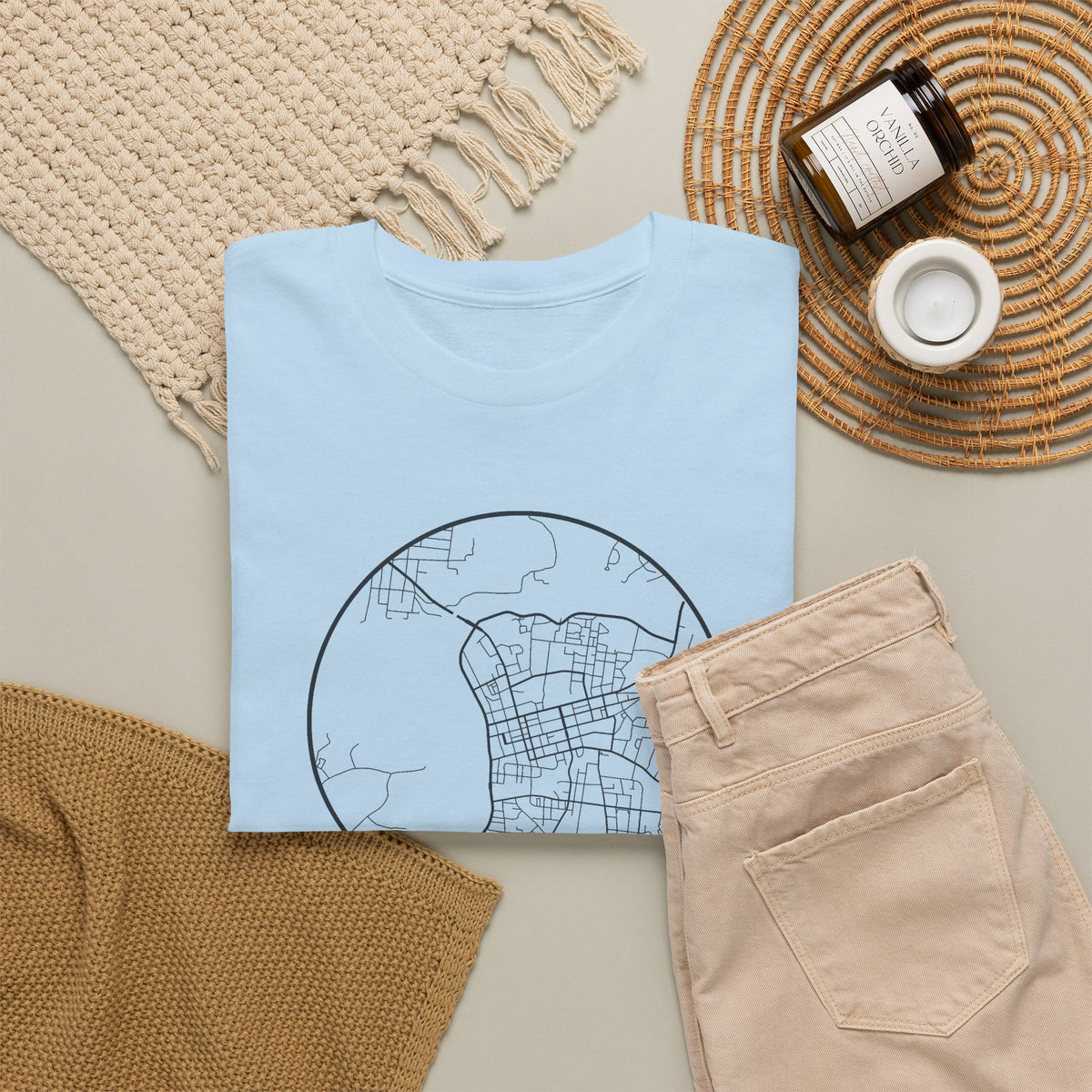 Clarksville Street Map T-Shirt
