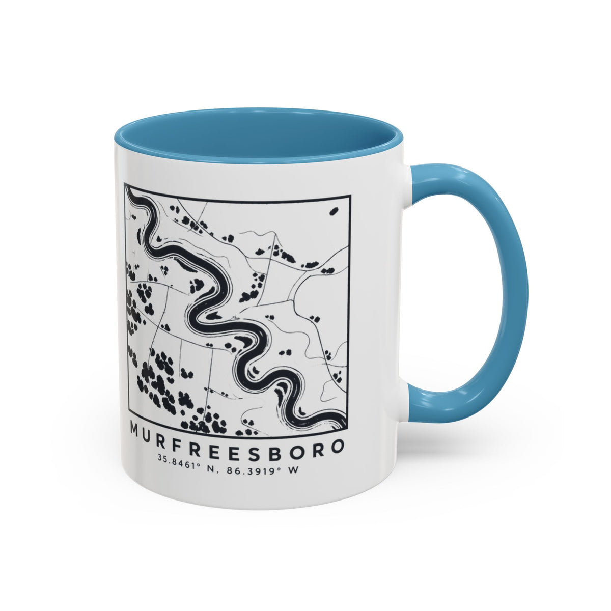 Murfreesboro Topo Map Accent Mug