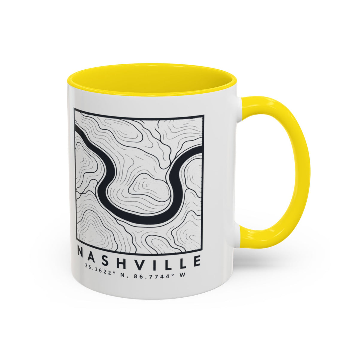 Nashville Topo Map Accent Mug