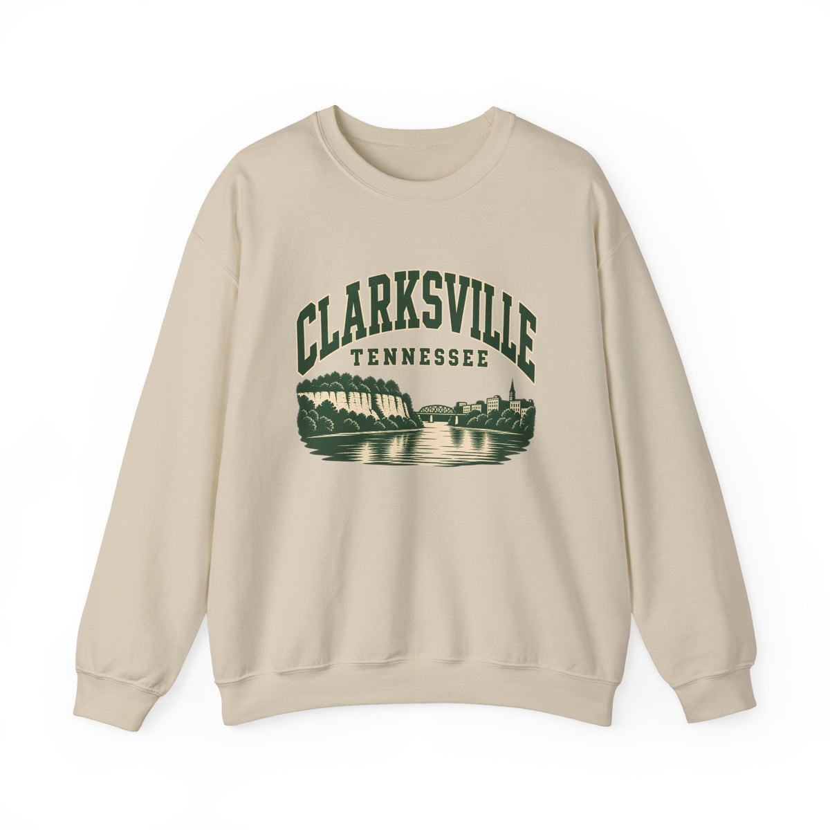 Clarksville Vintage Varsity Crewneck Sweatshirt