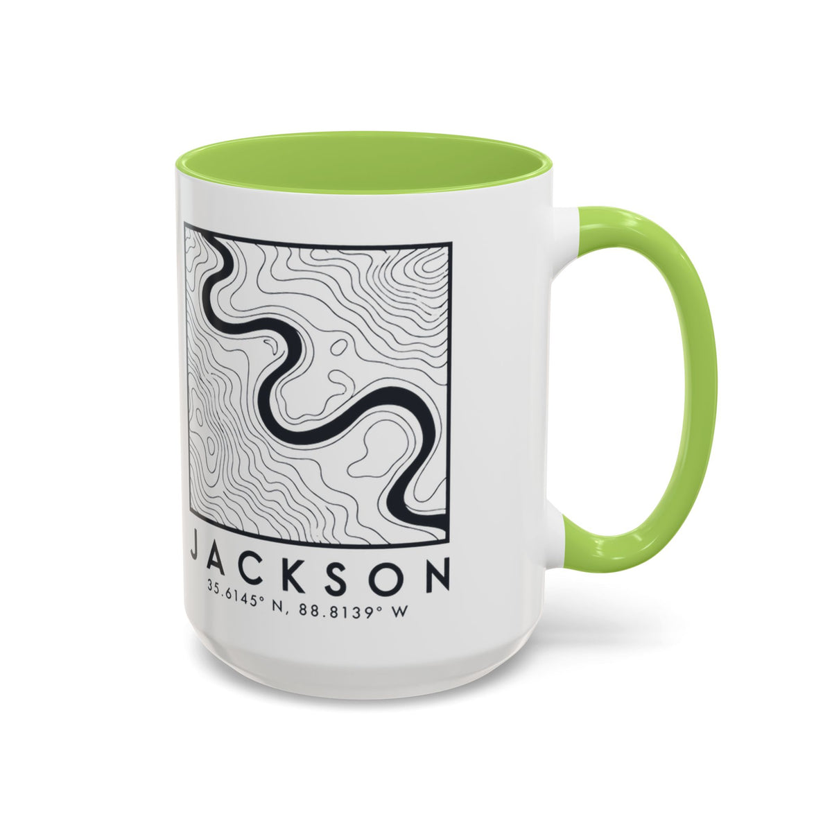 Jackson Topo Map Accent Mug