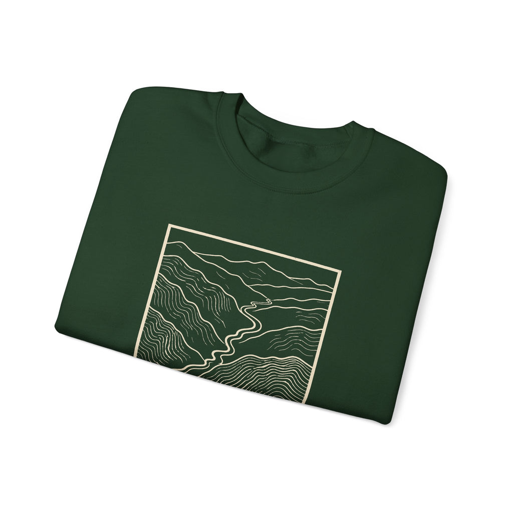 Johnson City Topo Map Crewneck Sweatshirt