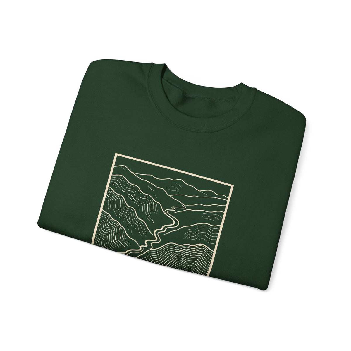 Johnson City Topo Map Crewneck Sweatshirt