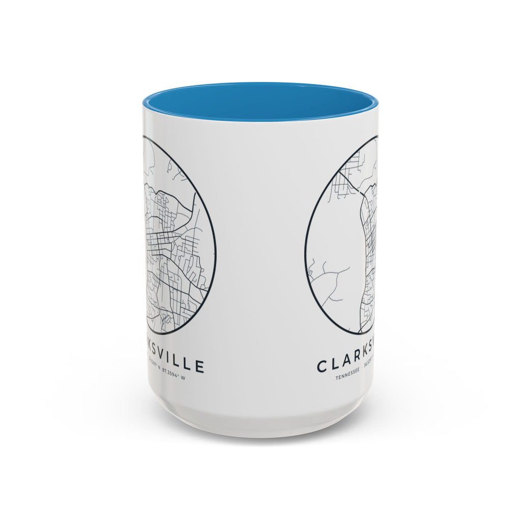 Clarksville Street Map Accent Mug
