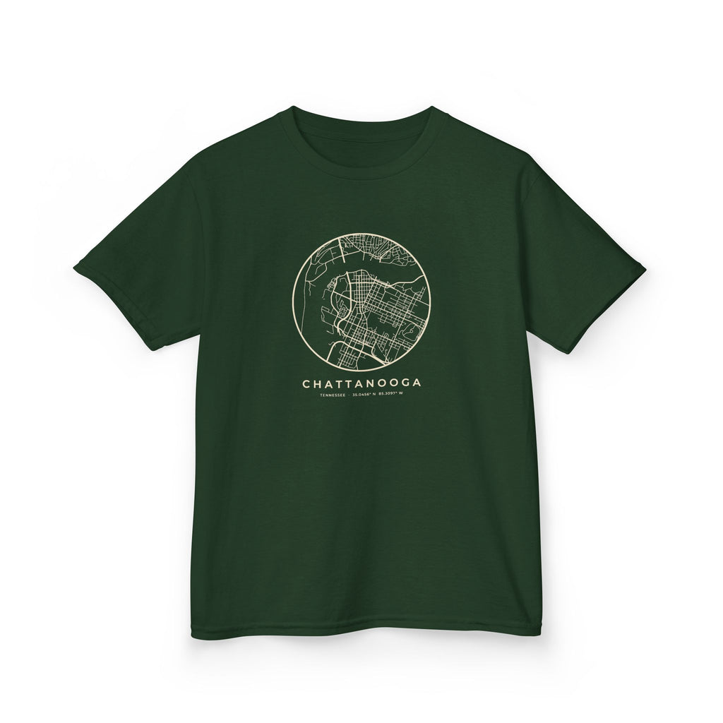 Chattanooga Street Map Kids T-Shirt
