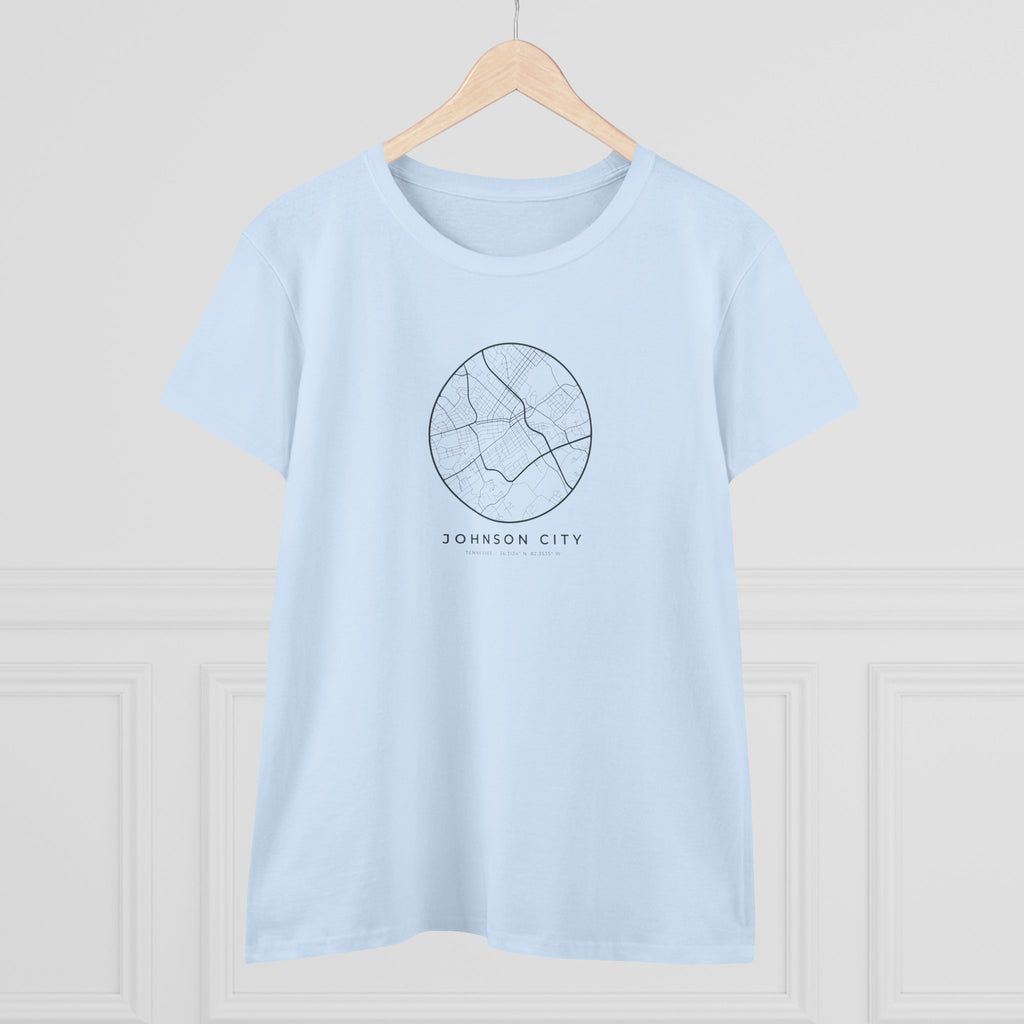 Johnson City Street Map Women's T-Shirt