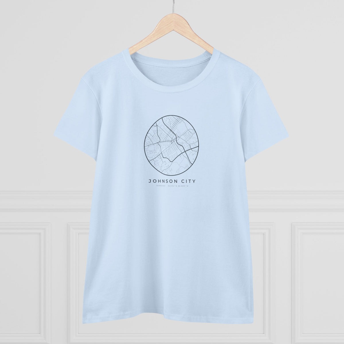 Johnson City Street Map Women's T-Shirt