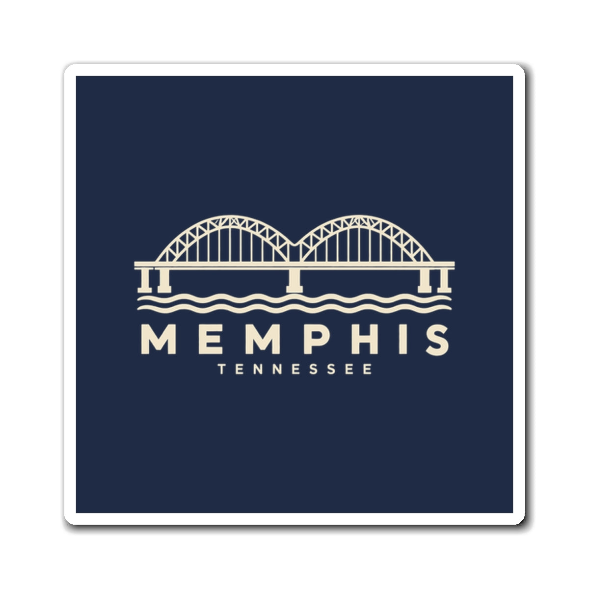 Memphis Hernando de Soto Bridge Magnet (Navy)
