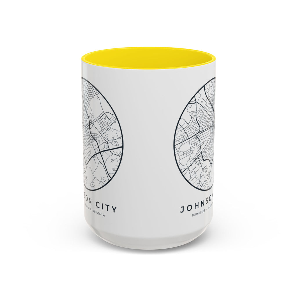 Johnson City Street Map Accent Mug